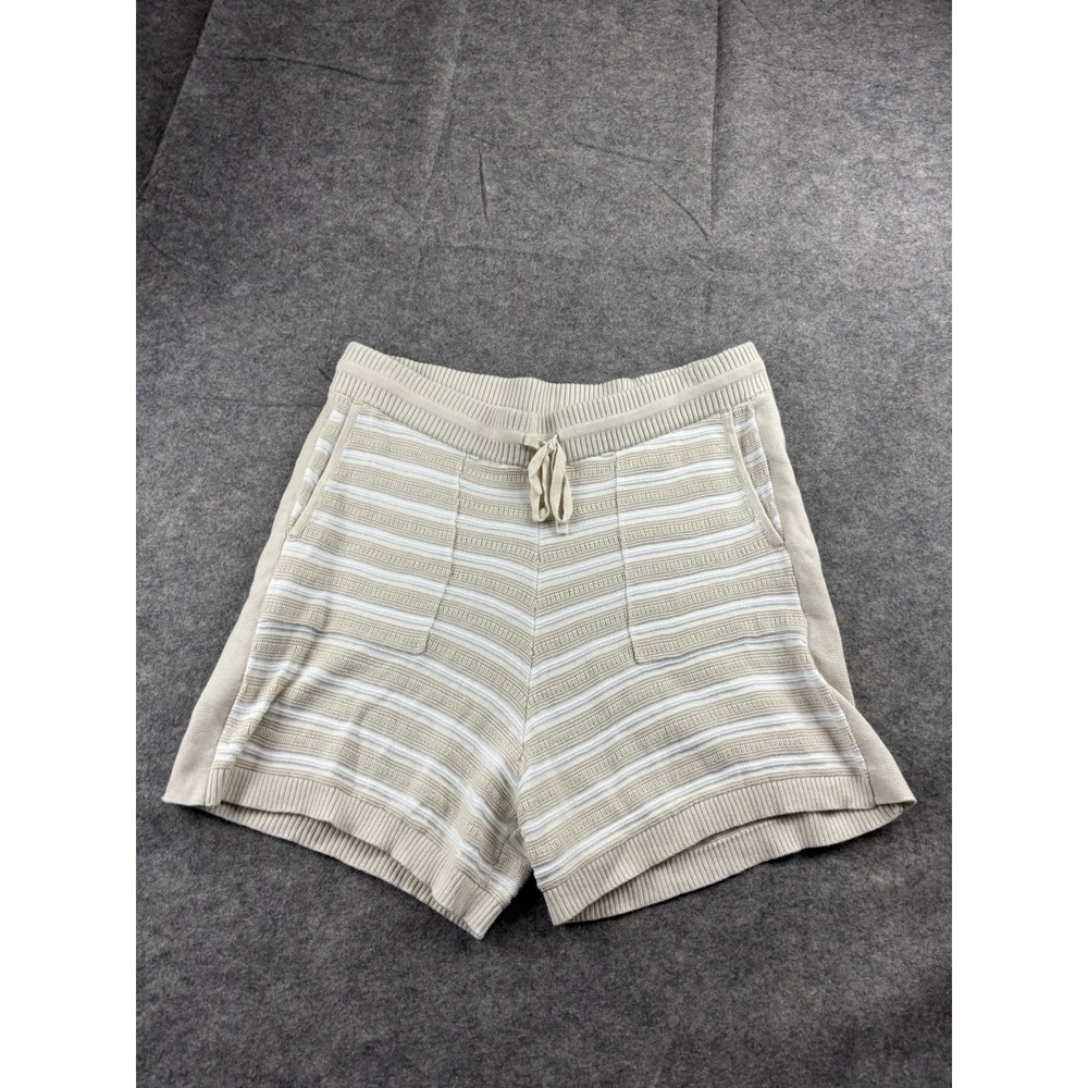 Haven Well Within Organic Cotton Crochet Stripe Shorts Women's XL Coastal Boho